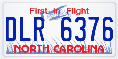 NC license plate DLR6376