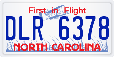 NC license plate DLR6378