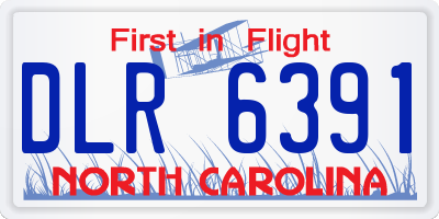NC license plate DLR6391