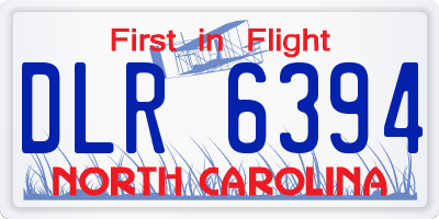 NC license plate DLR6394