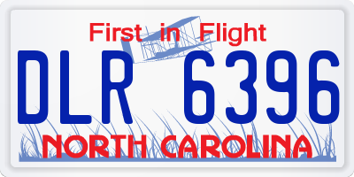 NC license plate DLR6396