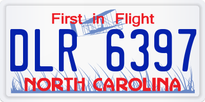 NC license plate DLR6397