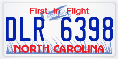 NC license plate DLR6398