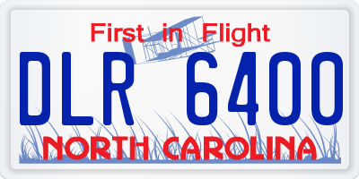 NC license plate DLR6400