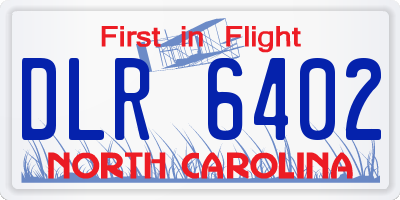 NC license plate DLR6402