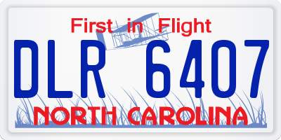 NC license plate DLR6407