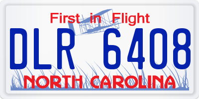 NC license plate DLR6408