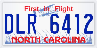 NC license plate DLR6412