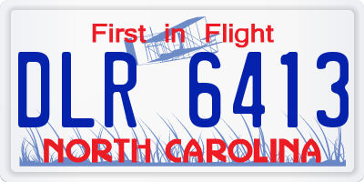 NC license plate DLR6413