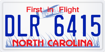NC license plate DLR6415