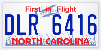 NC license plate DLR6416