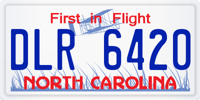NC license plate DLR6420