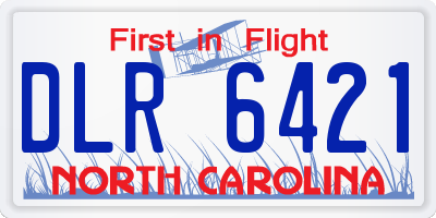 NC license plate DLR6421