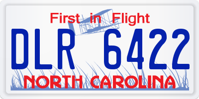 NC license plate DLR6422