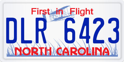 NC license plate DLR6423