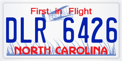 NC license plate DLR6426