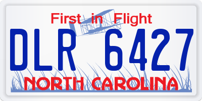 NC license plate DLR6427