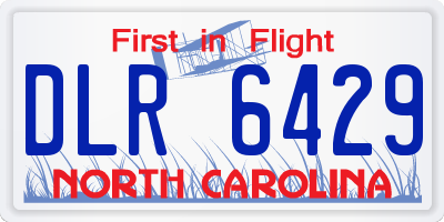 NC license plate DLR6429