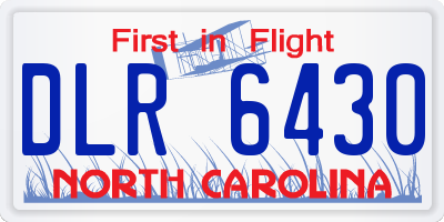 NC license plate DLR6430
