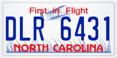 NC license plate DLR6431