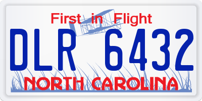 NC license plate DLR6432