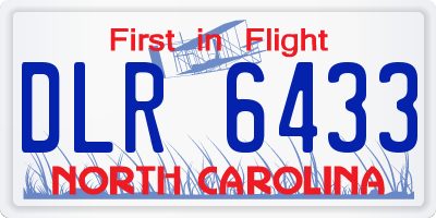 NC license plate DLR6433