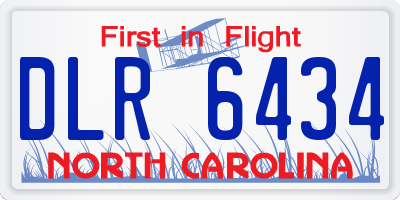 NC license plate DLR6434