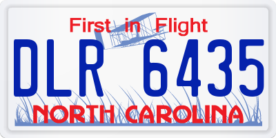 NC license plate DLR6435