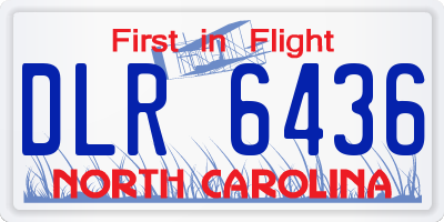 NC license plate DLR6436