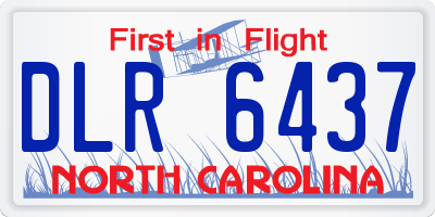 NC license plate DLR6437