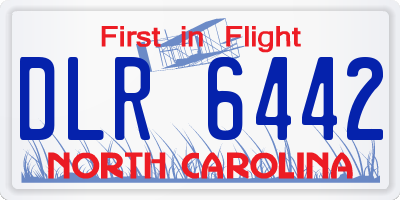NC license plate DLR6442