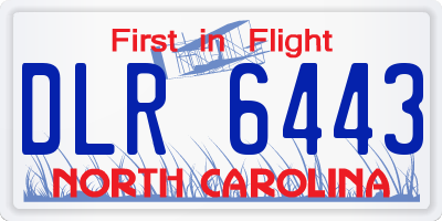 NC license plate DLR6443
