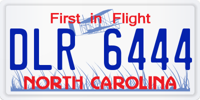 NC license plate DLR6444