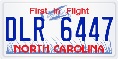 NC license plate DLR6447