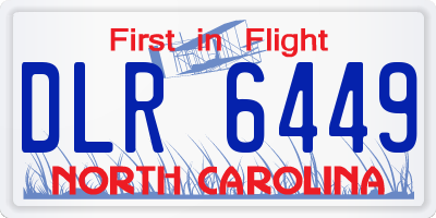 NC license plate DLR6449