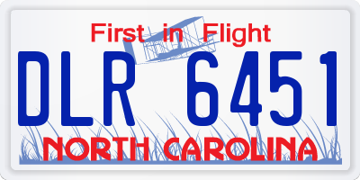 NC license plate DLR6451