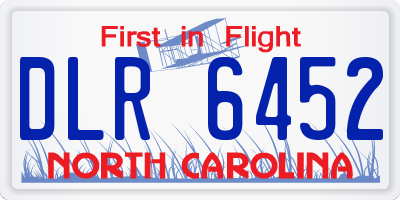NC license plate DLR6452