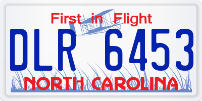 NC license plate DLR6453