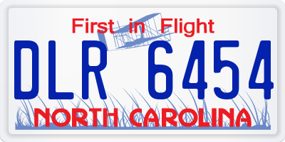 NC license plate DLR6454