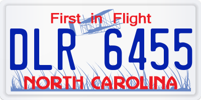 NC license plate DLR6455