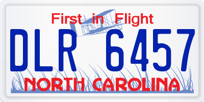 NC license plate DLR6457