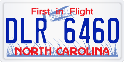 NC license plate DLR6460