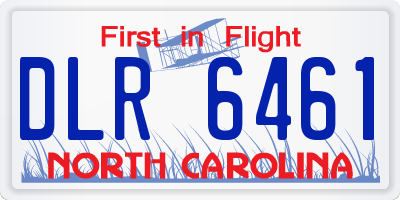 NC license plate DLR6461