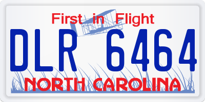 NC license plate DLR6464