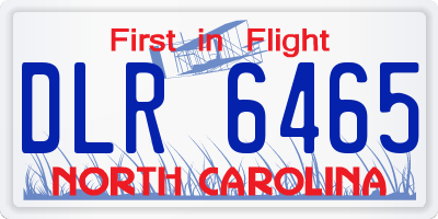 NC license plate DLR6465