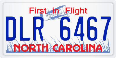 NC license plate DLR6467