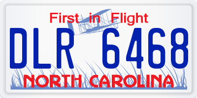 NC license plate DLR6468