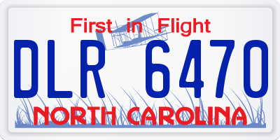 NC license plate DLR6470