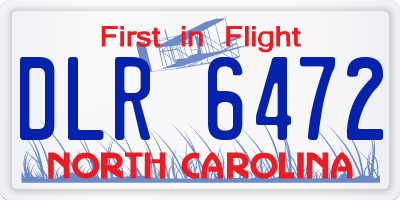 NC license plate DLR6472