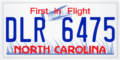 NC license plate DLR6475